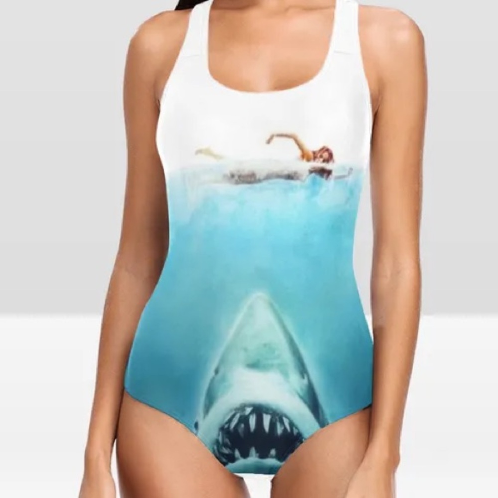 Jaws Movie Poster Print One-piece Swimsuit